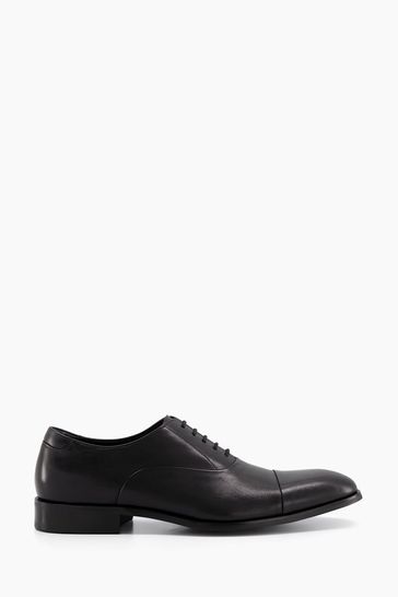 Buy Dune London Black Secrecy Blind Seam Toe Cap Wide Fit Oxford