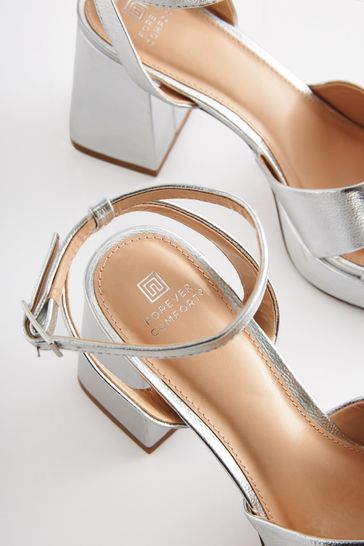 Comfortable silver sandals on sale