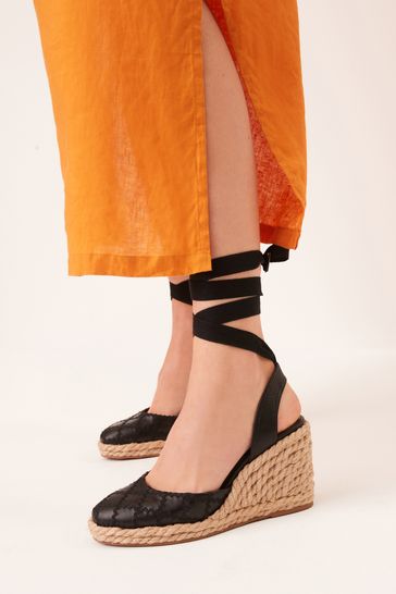 Lace up closed toe espadrilles shop