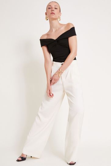 Wrap bardot top outlet