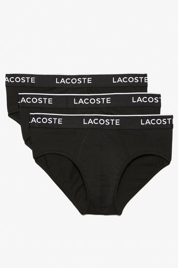 Lacoste Menswear Black Briefs 3 Pack