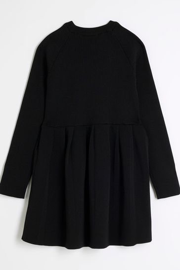 River island girls black dress top