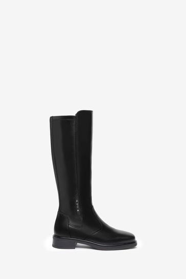 Knee high leather riding boots clearance