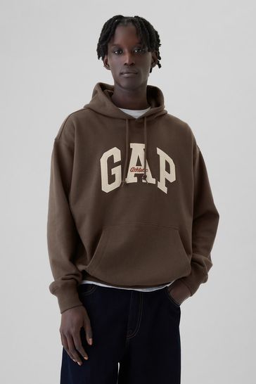 Buy Gap Brown Heavyweight Logo Hoodie from Next Cyprus