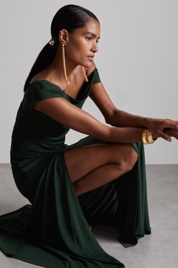 Reiss green dress cheap