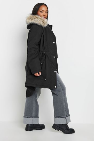 Faux fur trim parka cheap