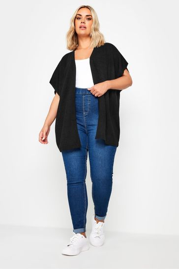 Boxy black cardigan deals