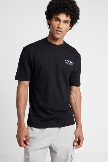 Buy River Island Black Regular Fit Castaway Graphic T Shirt from Next Denmark
