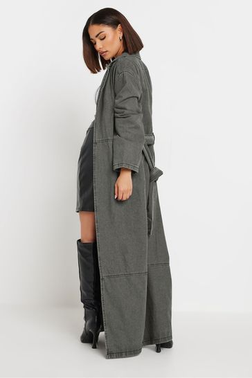 Petite grey duster coat shop