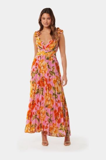 Buy Forever New Selena Pleated Ruffle Shoulder Maxi Dress from Next Turkey