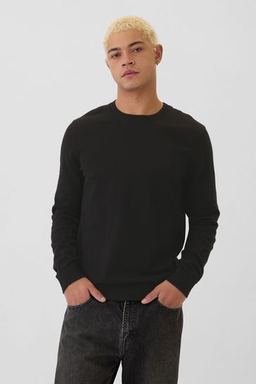 Buy Gap Black Cotton Knit Crew Neck Jumper from Next Netherlands