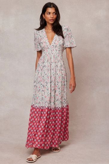 Mint velvet floral wrap dress outlet