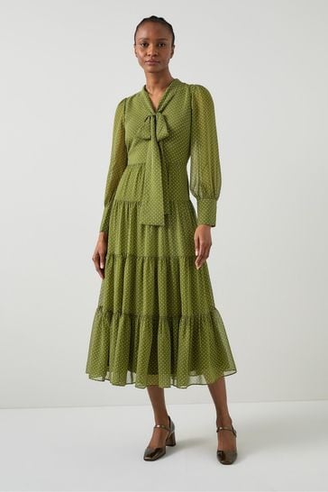 Lk bennett green polka dot dress hotsell