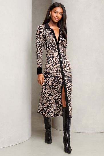 Lipsy animal print wrap dress shop
