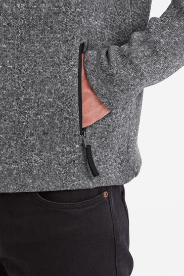 Buy Tog 24 Grey Mens Cresswell Knitlook Fleece Jacket from Next Bahrain