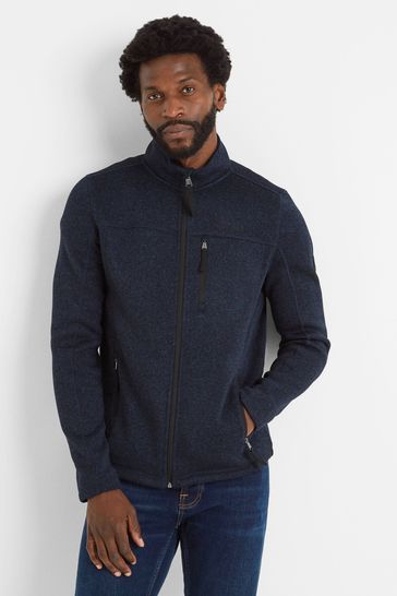 Tog 24 Blue Mens Cresswell Knitlook Fleece Jacket