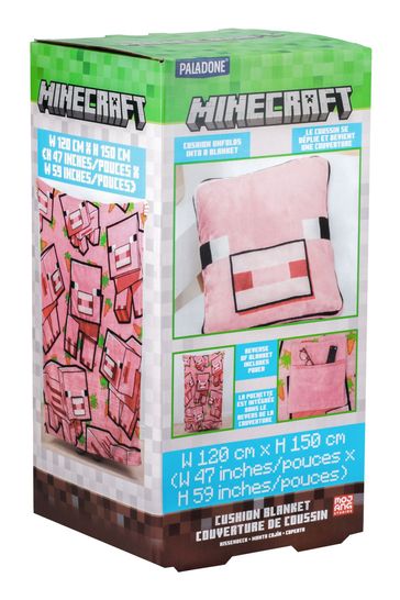 Buy Minecraft Pig Cushion Blanket from the Laura Ashley online shop
