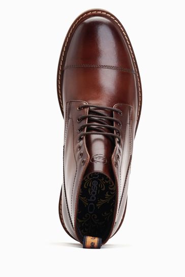 Buy Base London Stake Lace Up Toe Cap Boots from Next Bahrain