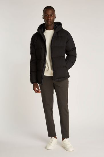 Calvin klein long black puffer coat store