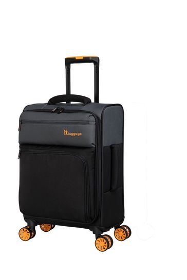 IT Luggage Duo Tone Black Suitcase Set