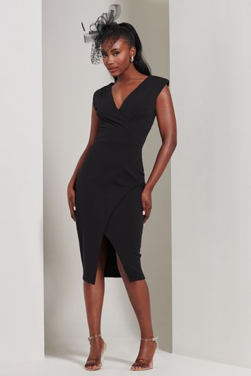 Buy Jolie Moi Yseult V Neck Split Bodycon Dress from Next Bahrain