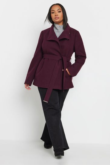 Buy Yours Curve Short Wrap Wool Coat from the Laura Ashley online shop