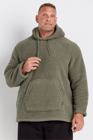 Buy BadRhino Big Tall Natural Lounge Borg Hoodie from Next Denmark