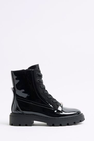 Lace up boots river island discount