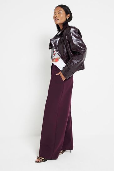 River island petite leather trousers on sale