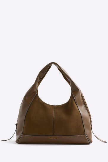 River island green slouch bag sales