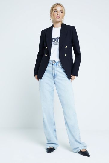 River island military blazer deals