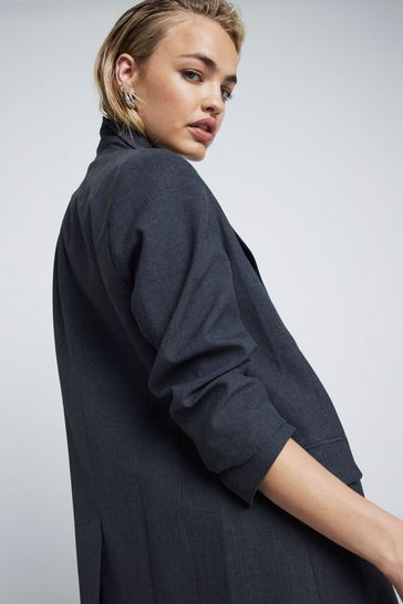 River island tailored blazer in silver sequin outlet