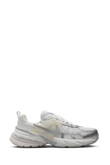 Buy Nike White Silver V2K Retro Runner Trainers from Next Italy