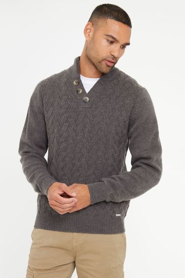 Buy Threadbare Button Up Funnel Neck Jumper from the Laura Ashley online shop