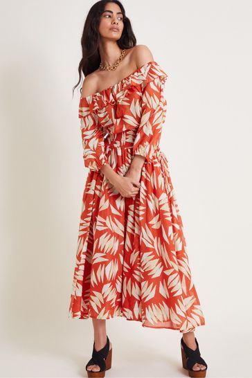 Orange bardot top on sale