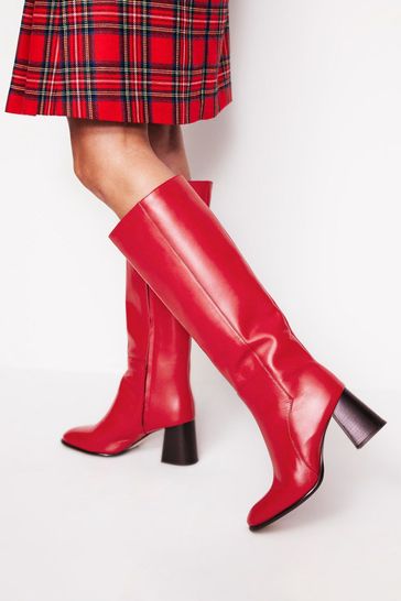 Knee boots red online
