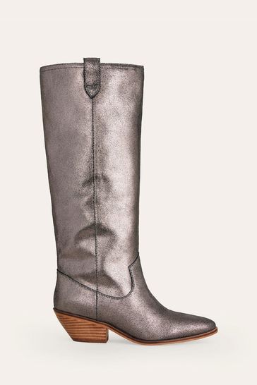 Buy Boden Silver Western Knee High Boots from Next Netherlands