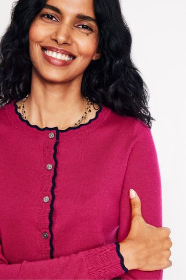 Boden pink cardigan new arrivals