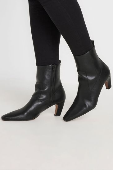 Buy Long Tall Sally Black Mid Heel Ankle Boots from Next Kuwait