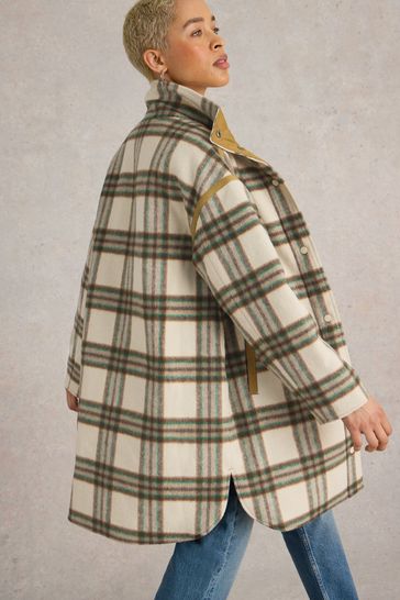 Buy White Stuff White Marlowe Reversible Check Coat from Next Turkey