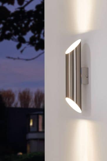 Eglo White Agolada Stainless Steel Outdoor Wall Light