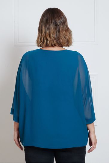 Overlay chiffon top store