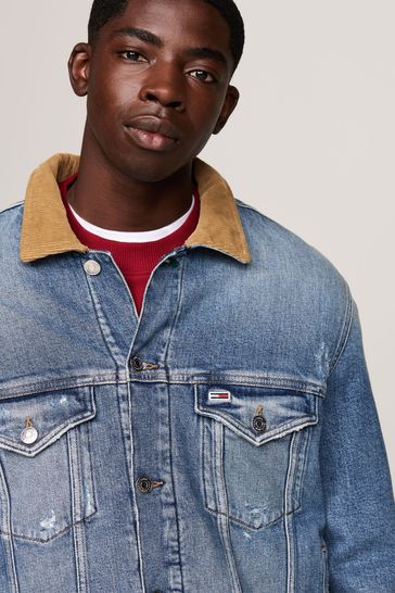 Buy Tommy Jeans Regular Fit Blue Ryan Teddy Trucker Jacket from Next Turkey