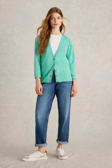 White Stuff Naria Cotton Linen Mix Cardigan