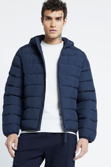 River island blue puffer jacket sales