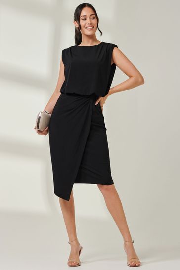 Jolie moi black dress new arrivals
