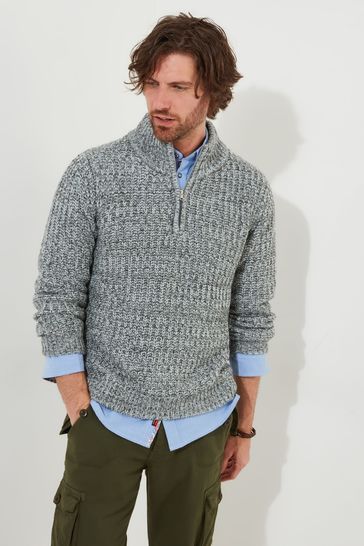 Buy Joe Browns Chunky Knit 1 4 Zip Funnel Neck Fisherman Jumper from Next Bahrain