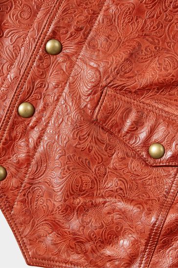 Joe browns red leather jacket clearance