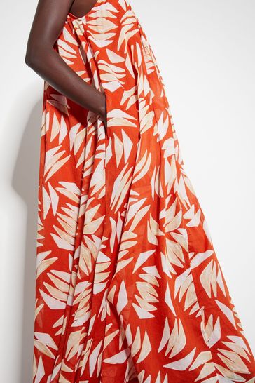 Monsoon orange maxi dress store