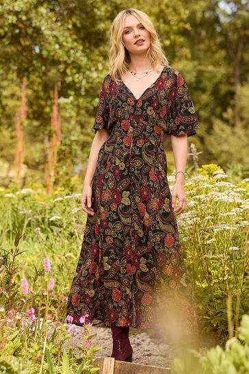 Maxi button through dress top